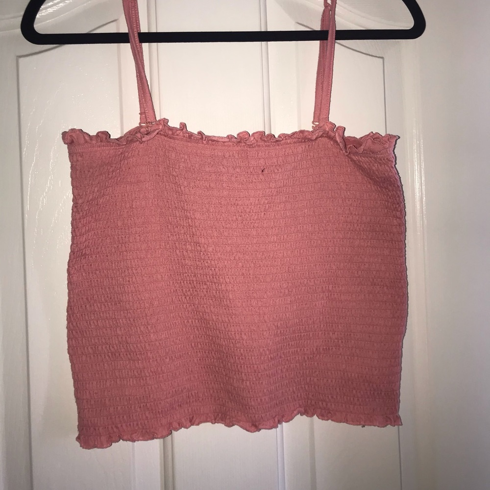 Pink cropped top